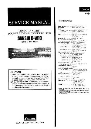 Сервисная инструкция Sansui D-W10 ― Manual-Shop.ru