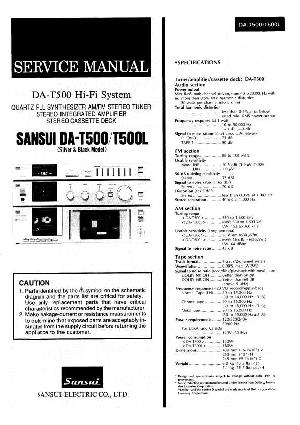 Сервисная инструкция Sansui DA-T500 ― Manual-Shop.ru