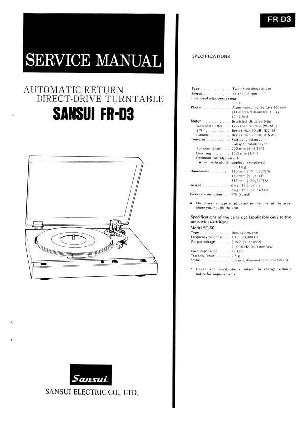 Сервисная инструкция Sansui FR-D3 ― Manual-Shop.ru