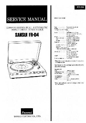 Сервисная инструкция Sansui FR-D4 ― Manual-Shop.ru