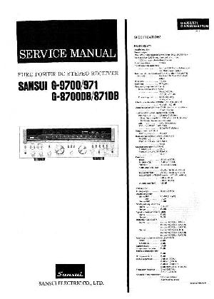 Сервисная инструкция Sansui G-871, G-971, G-8700, G-9700 ― Manual-Shop.ru