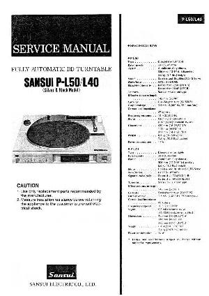 Сервисная инструкция Sansui P-L40, P-L50 ― Manual-Shop.ru