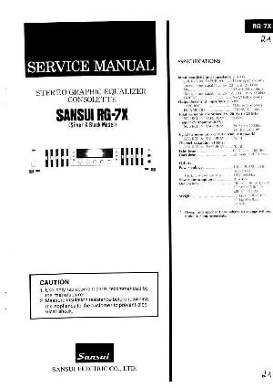 Сервисная инструкция Sansui RG-7X ― Manual-Shop.ru