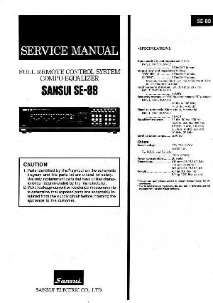 Сервисная инструкция Sansui SE-88 ― Manual-Shop.ru