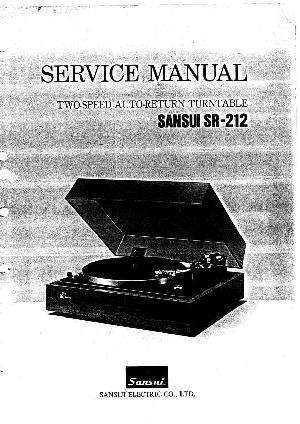 Сервисная инструкция Sansui SR-212 ― Manual-Shop.ru