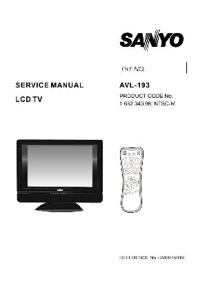 Сервисная инструкция SANYO AVL-193 ― Manual-Shop.ru