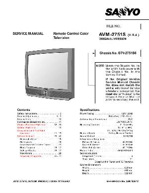 Сервисная инструкция SANYO AVM-2751S ― Manual-Shop.ru