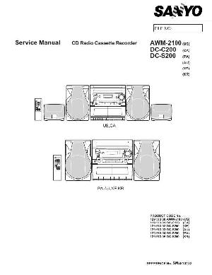 Сервисная инструкция SANYO AWM-2100, DC-C200, DC-S200 ― Manual-Shop.ru