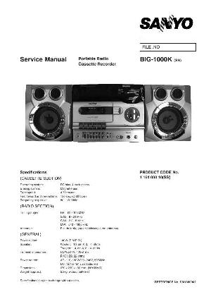 Сервисная инструкция Sanyo BIG-1000K ― Manual-Shop.ru