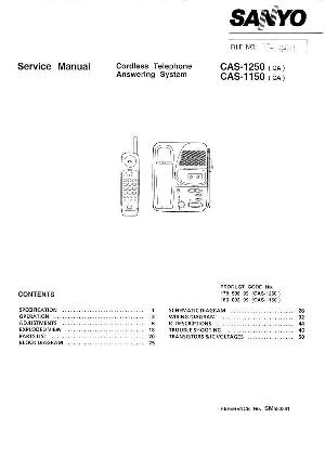 Сервисная инструкция Sanyo CAS-1150, CAS-1250 ― Manual-Shop.ru