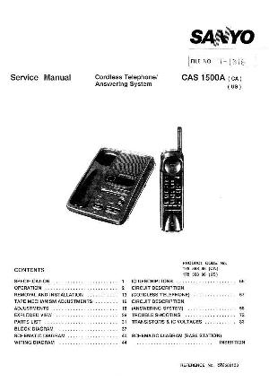 Сервисная инструкция Sanyo CAS-1500A ― Manual-Shop.ru