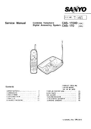 Сервисная инструкция Sanyo CAS-170, CAS-1700 ― Manual-Shop.ru