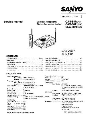 Сервисная инструкция Sanyo CAS-887, CAS-8871 ― Manual-Shop.ru