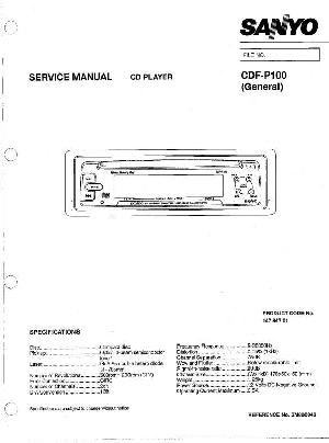 Сервисная инструкция Sanyo CDF-P100 ― Manual-Shop.ru