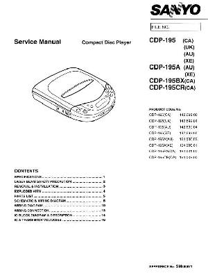 Сервисная инструкция Sanyo CDP-195 ― Manual-Shop.ru