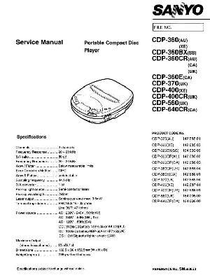 Сервисная инструкция Sanyo CDP-360, CDP-370, CDP-400 ― Manual-Shop.ru