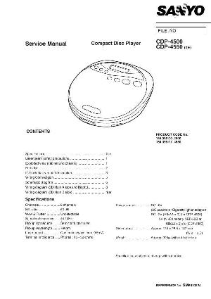 Сервисная инструкция SANYO CDP-4500, CDP-4550 ― Manual-Shop.ru