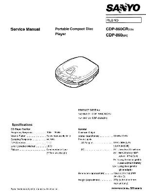 Service manual Sanyo CDP-860 ― Manual-Shop.ru