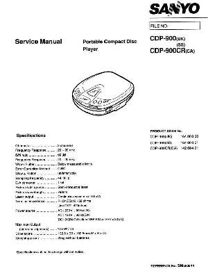 Сервисная инструкция Sanyo CDP-900 ― Manual-Shop.ru