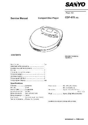 Сервисная инструкция Sanyo CDP-970 ― Manual-Shop.ru