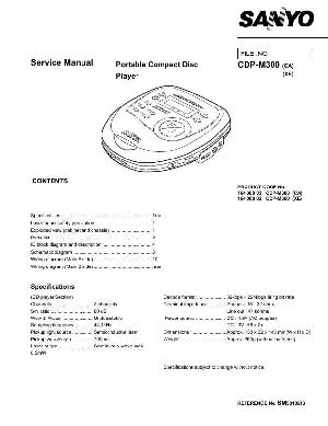 Сервисная инструкция Sanyo CDP-M300 ― Manual-Shop.ru