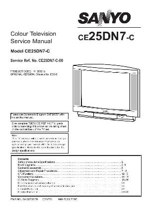 Сервисная инструкция Sanyo CE25DN7C ― Manual-Shop.ru