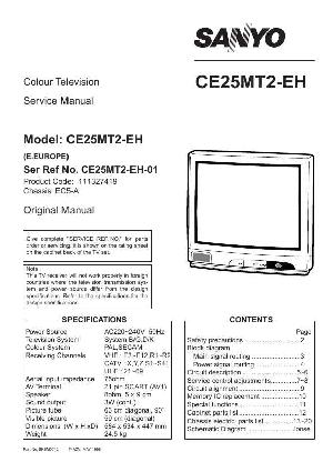 Сервисная инструкция SANYO CE25MT2 ― Manual-Shop.ru