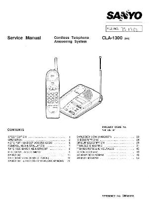 Сервисная инструкция Sanyo CLA-1300 ― Manual-Shop.ru