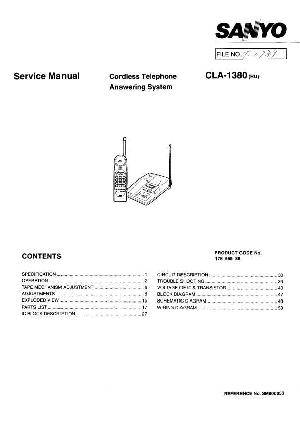 Сервисная инструкция Sanyo CLA-1380 ― Manual-Shop.ru