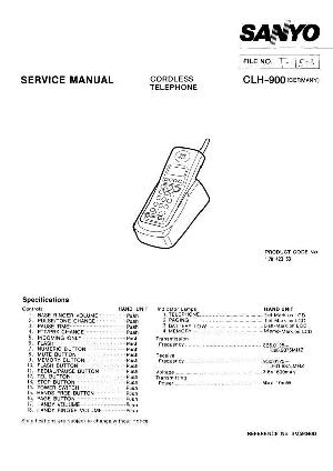 Сервисная инструкция Sanyo CLH-900 ― Manual-Shop.ru