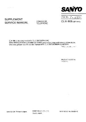 Service manual Sanyo CLH-906 ― Manual-Shop.ru