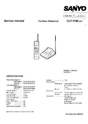 Сервисная инструкция Sanyo CLT-1160 ― Manual-Shop.ru