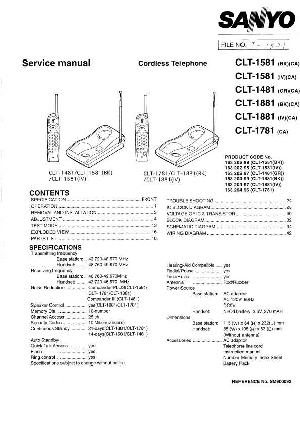 Сервисная инструкция Sanyo CLT-1781, CLT-1881 ― Manual-Shop.ru