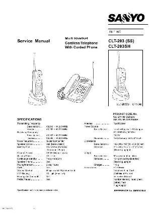 Сервисная инструкция Sanyo CLT-203 ― Manual-Shop.ru