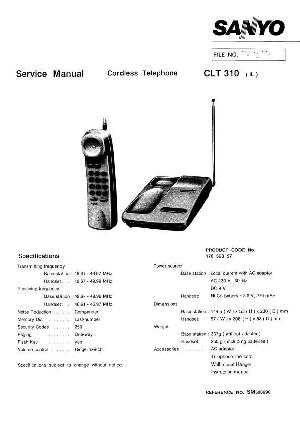 Сервисная инструкция Sanyo CLT-310 ― Manual-Shop.ru