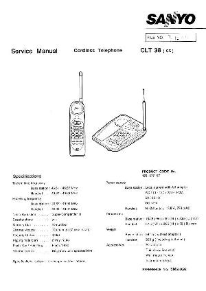 Сервисная инструкция Sanyo CLT-38 ― Manual-Shop.ru