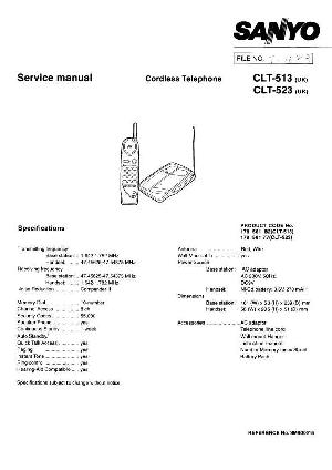 Service manual Sanyo CLT-513, CLT-523 ― Manual-Shop.ru