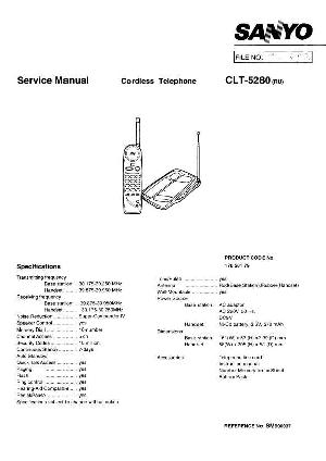 Сервисная инструкция Sanyo CLT-5280 ― Manual-Shop.ru