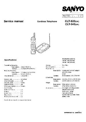 Сервисная инструкция Sanyo CLT-533, CLT-543 ― Manual-Shop.ru