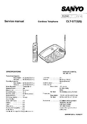 Сервисная инструкция Sanyo CLT-577 ― Manual-Shop.ru