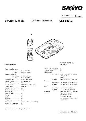 Сервисная инструкция Sanyo CLT-580 ― Manual-Shop.ru