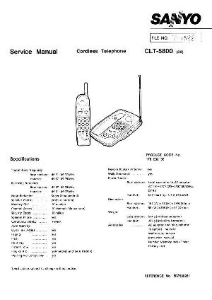 Сервисная инструкция Sanyo CLT-5800 ― Manual-Shop.ru