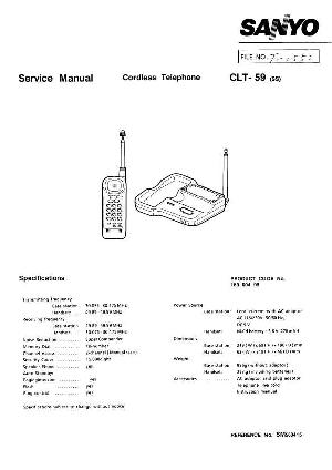 Сервисная инструкция Sanyo CLT-59 ― Manual-Shop.ru