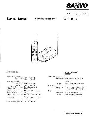 Сервисная инструкция Sanyo CLT-60 ― Manual-Shop.ru