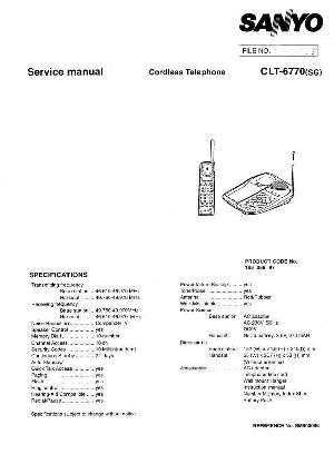 Сервисная инструкция Sanyo CLT-6770 ― Manual-Shop.ru