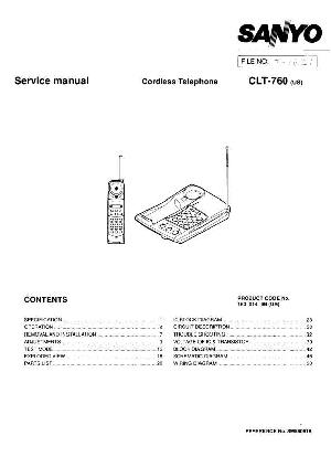 Сервисная инструкция Sanyo CLT-760 ― Manual-Shop.ru