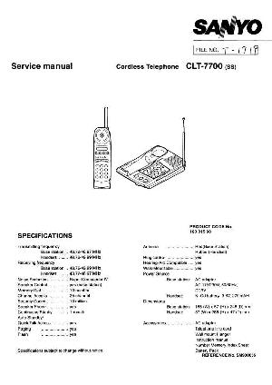 Service manual Sanyo CLT-7700 ― Manual-Shop.ru
