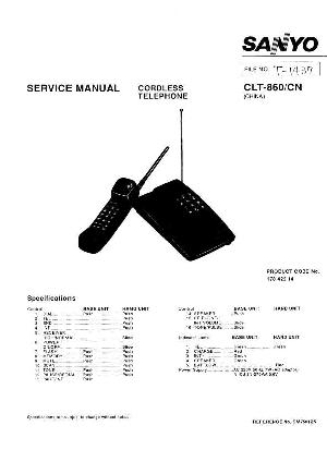 Сервисная инструкция Sanyo CLT-860 ― Manual-Shop.ru