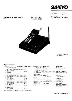 Сервисная инструкция Sanyo CLT-880 ― Manual-Shop.ru