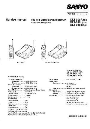Сервисная инструкция Sanyo CLT-908A, CLT-918, CLT-9181 ― Manual-Shop.ru